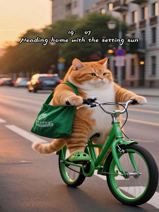 The cat master's daily life after work