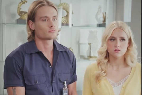 Ethan Rutherford and Melanie Knox In Swept Away by My Janitor Husband