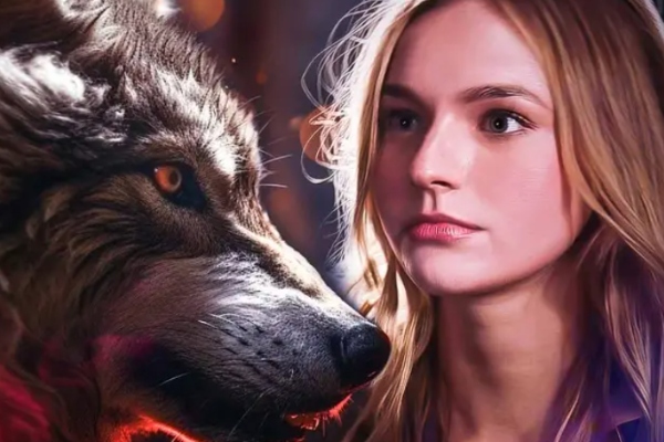 Kaitlin Sanders as a wolf