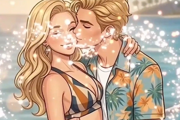 Raven and Connor in Love Cruise Movie