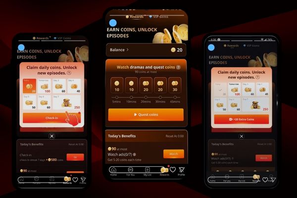 Get free coins on ReelShort	