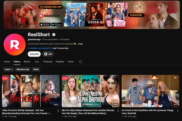 ReelShort Free Videos on Youtube