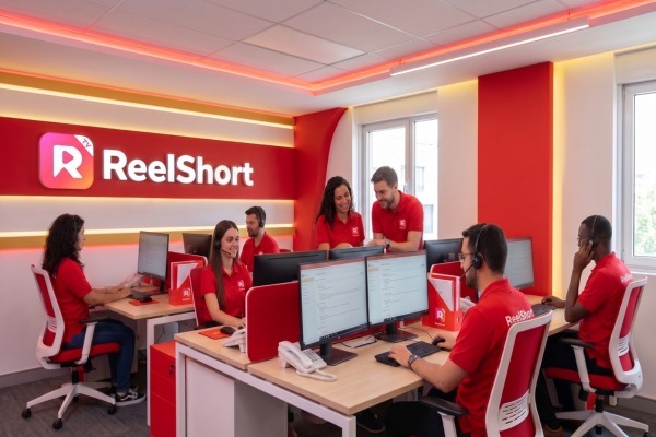 ทีมบริการลูกค้า ReelShort ทำงานในสำนักงานของแบรนด์